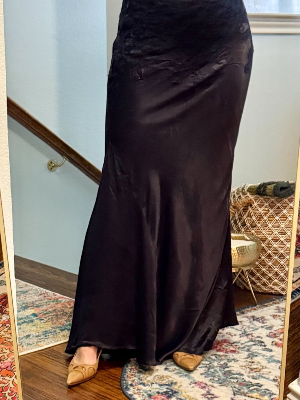 Free People x Brenda Knight Navy Lace Mermaid Maxi Skirt – Medium | RARE GEM!